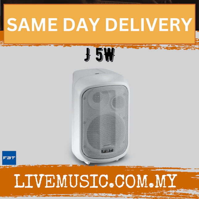 FBT J5 5-inch passive speaker, white, front grille view
