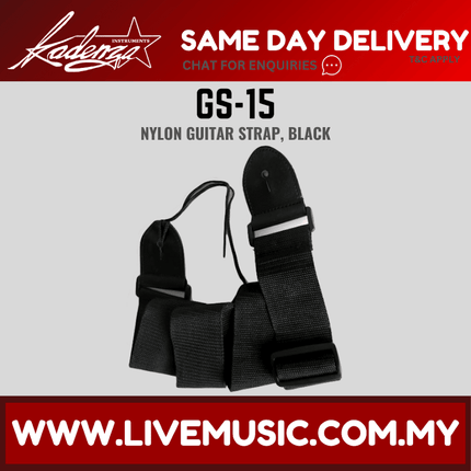 Kadenza GS-15 Guitar Strap - Black (GS15)