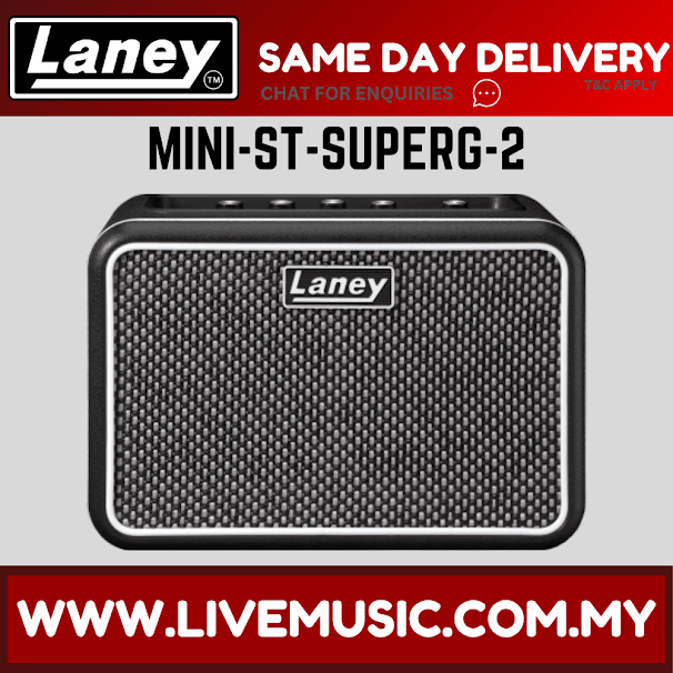 Laney Mini-St-SuperG-2 2x3 inch Stereo Amplifier with Battery