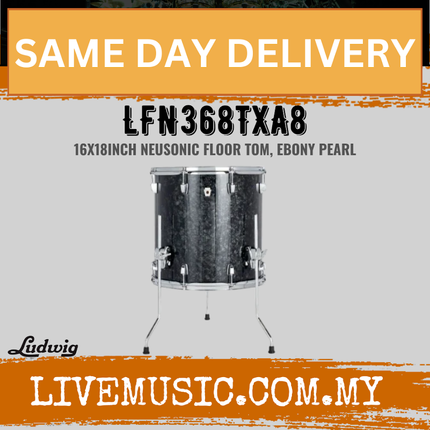 Ludwig LFN368TXA8 16x18inch Neusonic Floor Tom, Ebony Pearl