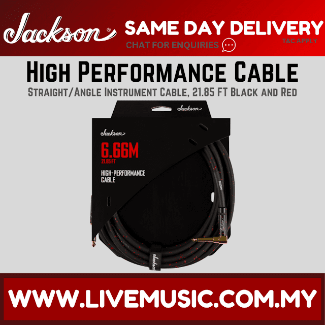 Jackson 21.85 FT High Performance Cable, Black/Red