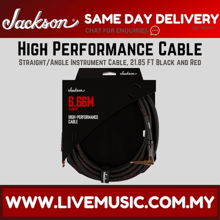 Jackson 21.85 FT High Performance Cable, Black/Red