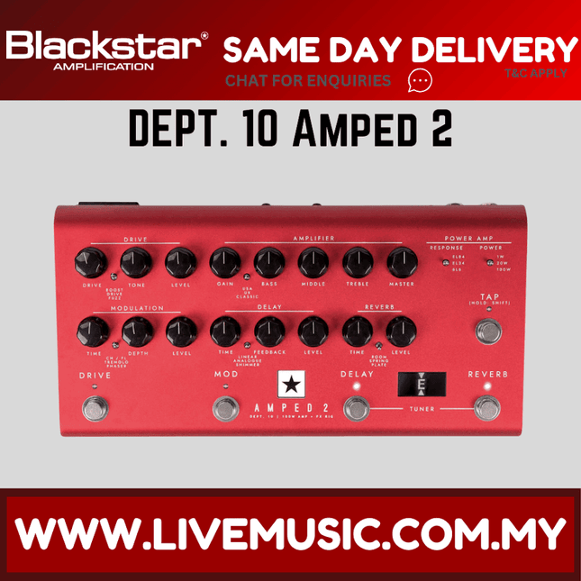 Blackstar Dept.10 Amped 2 Professional Guitar Amp Pedal