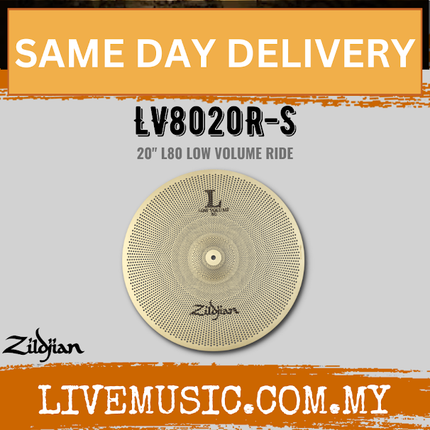 Zildjian 20" L80 Low Volume Ride Cymbal (LV8020R-S)