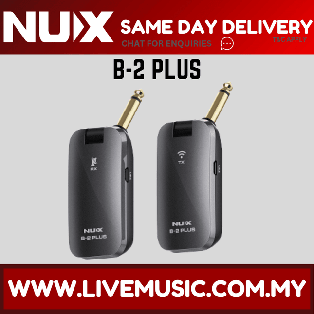 NUX B-2 PLUS 2.4GHz Guitar and Bass Wireless System ( B2 / B2Plus )