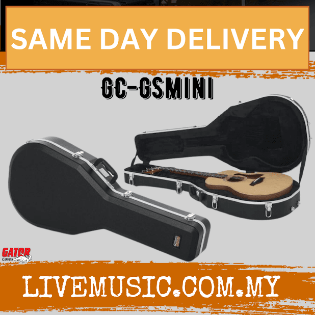 Gator GC-GSMINI Deluxe Molded Case for Taylor GS Mini Acoustic Guitar (GCGSMINI/GSMINI)