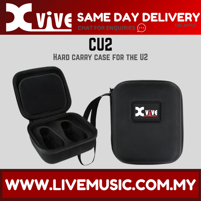 Xvive Audio CU2 Hard Case Eva Shell Travel Pouch For U2 Guitar Wireless System ( CU-2 / CU 2 )