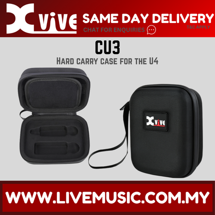 Xvive Audio CU3 Hard Case EVA Shell Travel Pouch for U3 and U3C Wireless Microphone Systems ( CU-3 / CU 3 )
