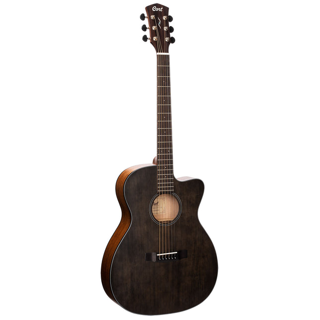 Cort Core-OC Spruce Acoustic-Electric Guitar with Bag - Open Pore Trans Black (CoreOC/CORE)