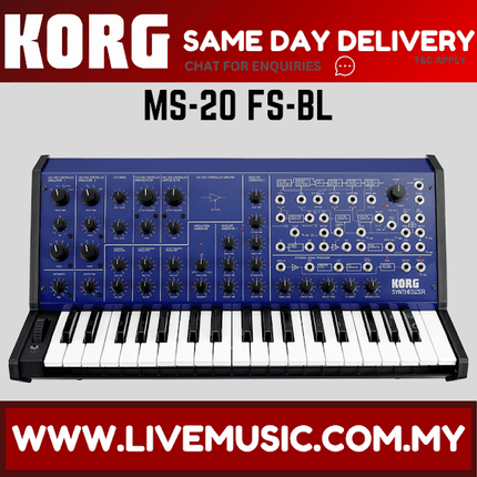Korg MS-20 FS Full-size MS-20 Synthesizer - Blue (MS20FS/MS20)