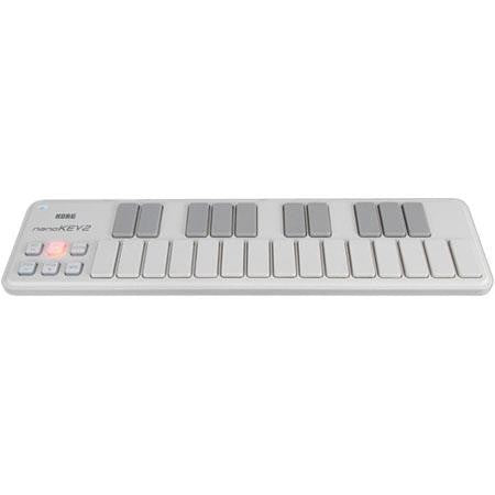 Korg nanoKEY2 - Midi Controller Slim Line USB Keyboard, White (nano Key2/nanokey2)