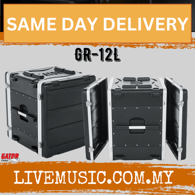 Gator GR-12L 12U Deluxe Rack Case - 12 Rack Spaces (GR12L/GR 12L)