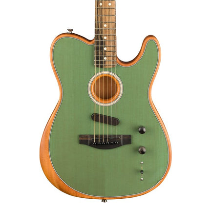Fender American Acoustasonic Telecaster Guitar Ebony Fretboard with Bag - Seafoam Green