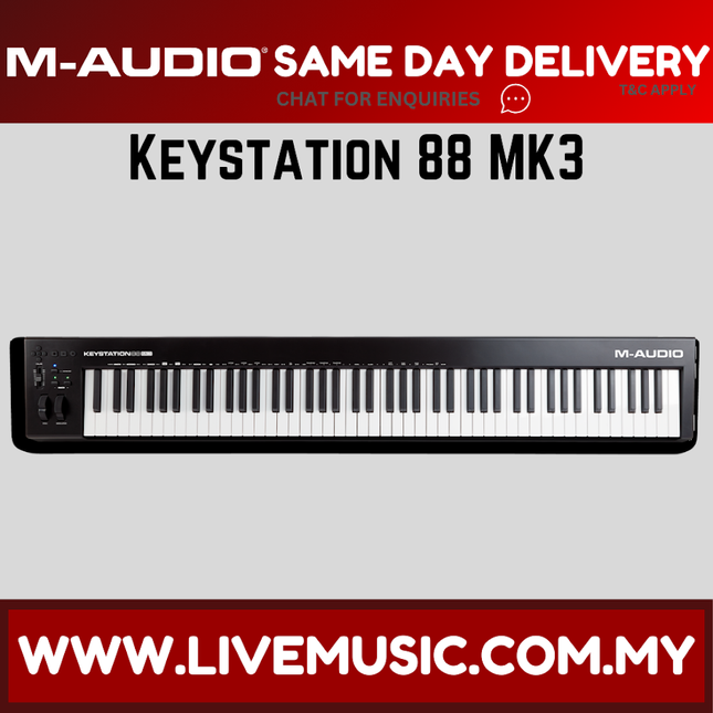 M-Audio Keystation 88 MK3 - 88-Key MIDI Keyboard Controller (Keystation-88/Keystation88)