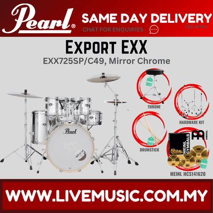 Pearl Export EXX 5-Piece Drum Set with Meinl HCS141620 Cymbals Set ( EXX725SP/C )