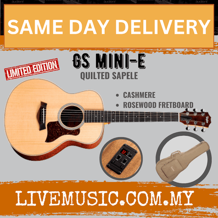Taylor GS Mini-e LTD Quilted Sapele Acoustic Guitar w/Bag