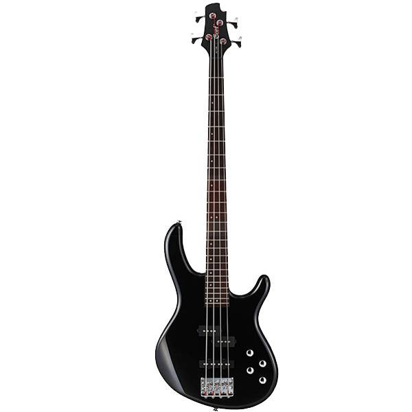 Cort Action Plus Electric Bass Jatoba Fretboard Guitar with Bag - Black (ActionPlus/Action-Plus)