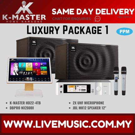 K-MASTER Luxury Family Package Karaoke System Full Set Family KTV Kmaster w/Jbl Packages