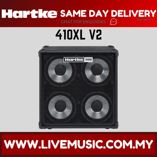 Hartke 410XL V2 - 4x10", 400 Watt Bass Cabinet (410-XL-V2 / 410XLV2)