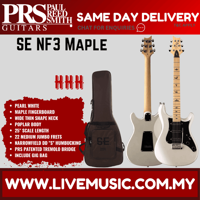 PRS SE NF3 Electric Guitar w/Bag, Maple FB, Gun Metal Grey / Ice Blue Metallic / Metallic Orange / White Pearl