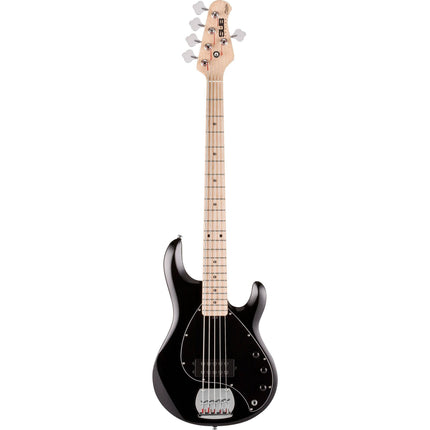 Sterling Ray5 Stingray 5-String Electric Bass Guitar Maple Fretboard - Black (Ray-5/Ray 5)