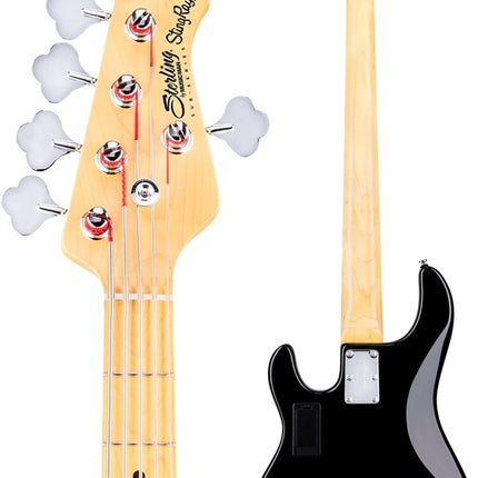 Sterling Ray5 Stingray 5-String Electric Bass Guitar Maple Fretboard - Black (Ray-5/Ray 5)