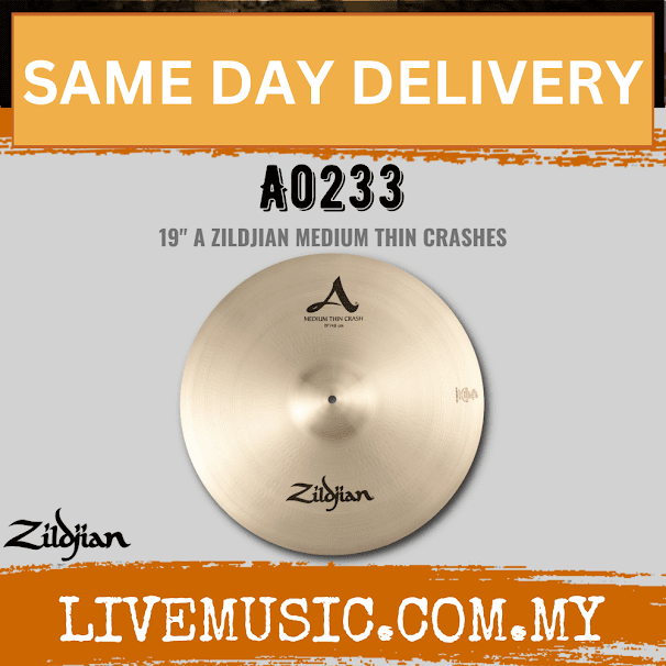 Zildjian 19" A Series Zildjian Medium-thin Crash Cymbal (A0233)