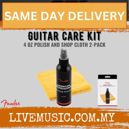 Fender Guitar 4 oz Polish and Shop Cloth 2-Pack