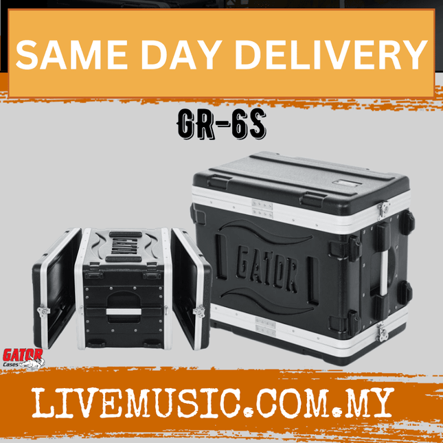 Gator GR-6S 6U Shallow Rack Case - 6 Rack Spaces (GR6S)