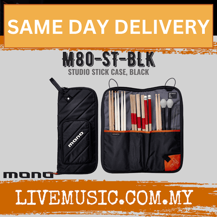 Mono M80 Studio Sticks Drum Stick Case - Black (M80-ST-BLK)