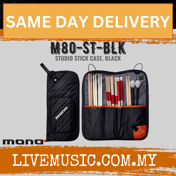 Mono M80 Studio Sticks Drum Stick Case - Black (M80-ST-BLK)