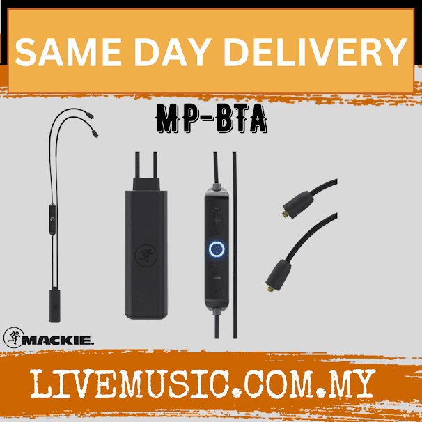 Mackie MP-BTA Bluetooth Adapter with MMCX Connector for MP Series Earphones (MPBTA/MP BTA)