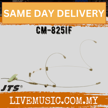 JTS CM-825I Double ear-hook sub-miniature microphone - Omni-directional - Beige ( CM825I / CM 825I )