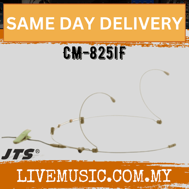 JTS CM-825I Double ear-hook sub-miniature microphone - Omni-directional - Beige ( CM825I / CM 825I )