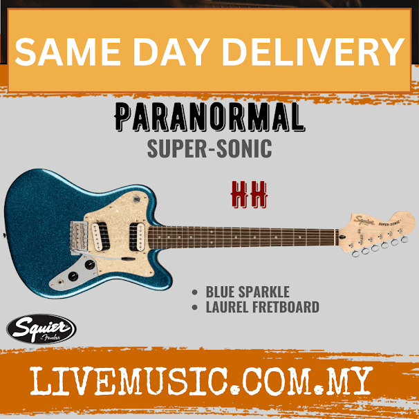 Squier Paranormal Series Super Sonic Electric Guitar - Blue Sparkle