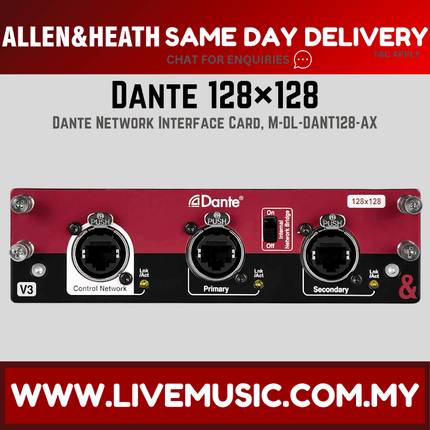 Allen & Heath M-DL-DANT128-AX Audio Digital Mixers ( MDLDANT128AX / DANT128 )