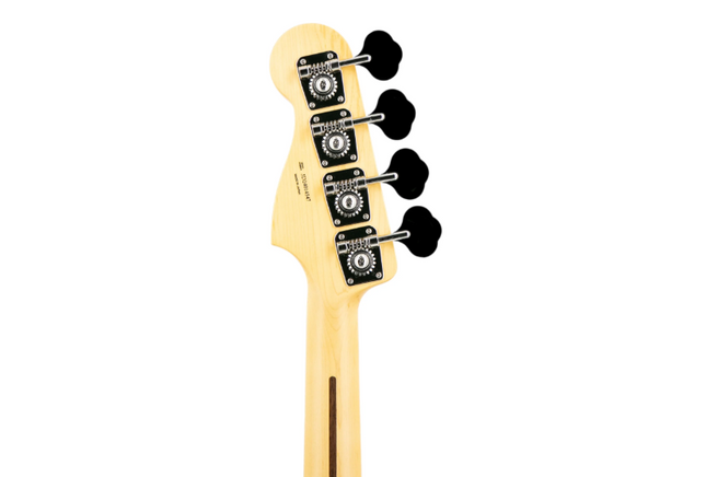 Light wood headstock with four tuning machines