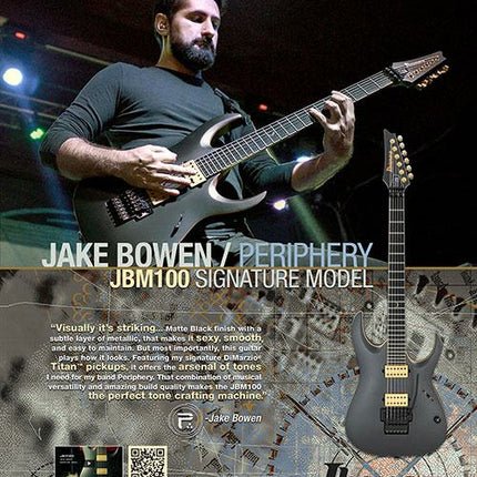Ibanez JBM27-BK - Jake Bowen Signature 7-String Electric Guitar - Black ( JBM27BK / JBM27 BK )