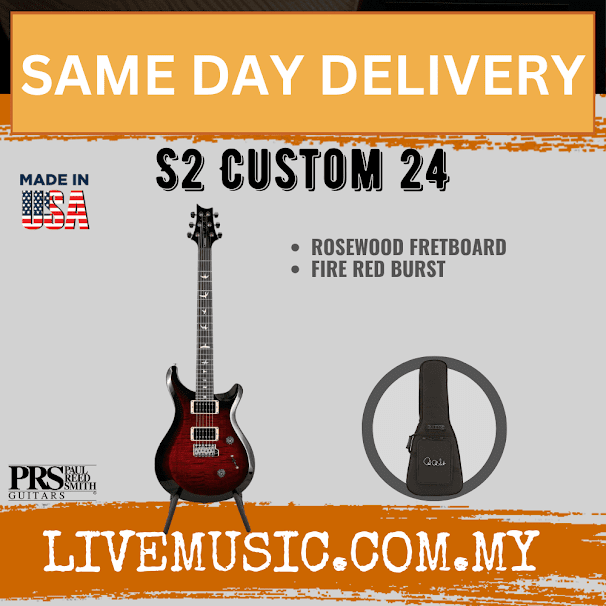 PRS S2 Custom 24 Electric Guitar w/Bag Rosewood FB