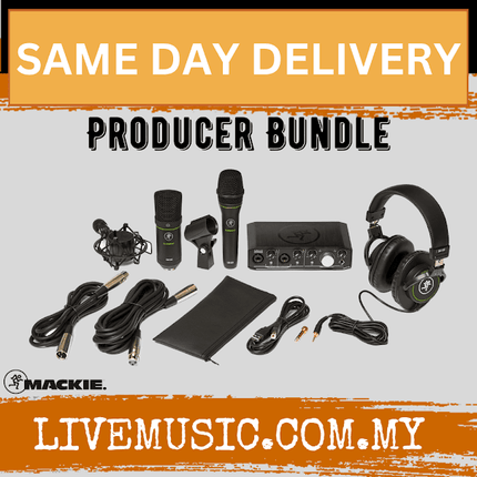 Mackie Producer Bundle With EM-91C And EM-89D Microphone, MC-100 Headphone And Mic Stand (EM91C/EM89D/MC100)