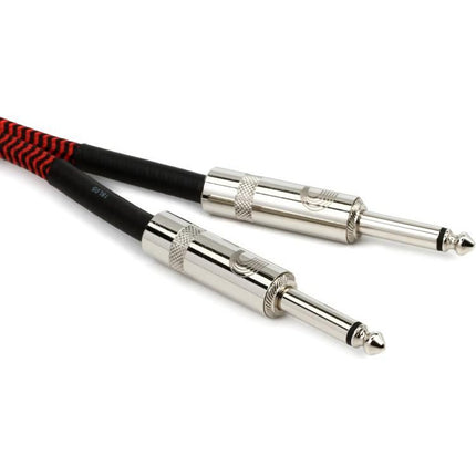 D'Addario Planet Waves PW-BG-15RD Braided Instrument Cable - 15 feet Red (PWBG15RD/DAddario)