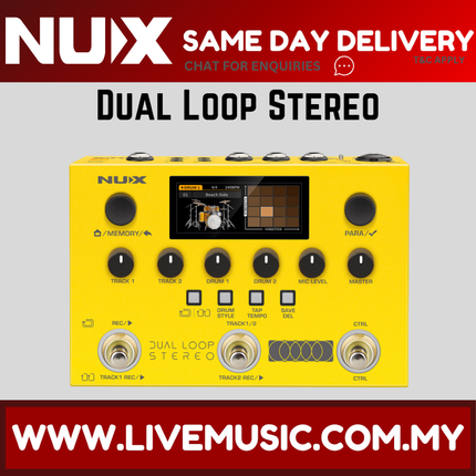 Nux Dual Loop Stereo Midi Looper Effect Pedal ( DualLoop )