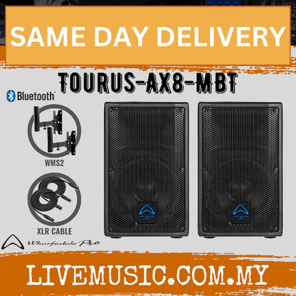 WHARFEDALE PRO TOURUS-AX8MBT Series 250 Watts 2-Way Active Loudspeaker - Each / Pair ( TOURUS AX8MBT / TOURUSAX8MBT )