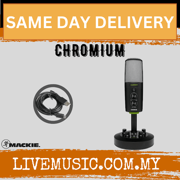 Mackie EM-CHROMIUM USB Condenser Microphone with 2-channel Mixer (EMCHROMIUM/EM CHROMIUM)
