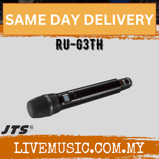 JTS RU-G3TH Series UHF PLL Handheld Transmitter with Cardioid Capsule (RUG3TH RU G3TH)