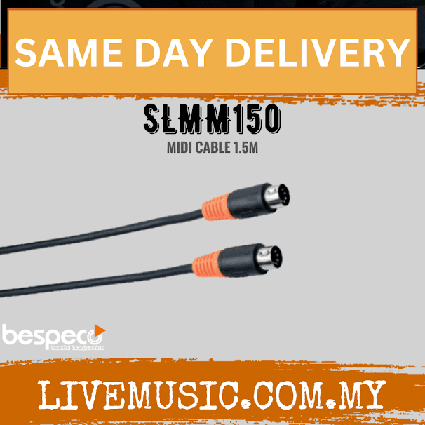 Bespeco SLMM150 Silos Series MIDI Cable 1.5M ( SLMM-150 / SLMM 150 )