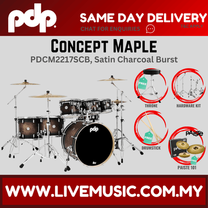 PDP by DW CM7 Concept Maple Shell Pack - 7-piece with Paiste 101 Cymbals - (PDCM2217)