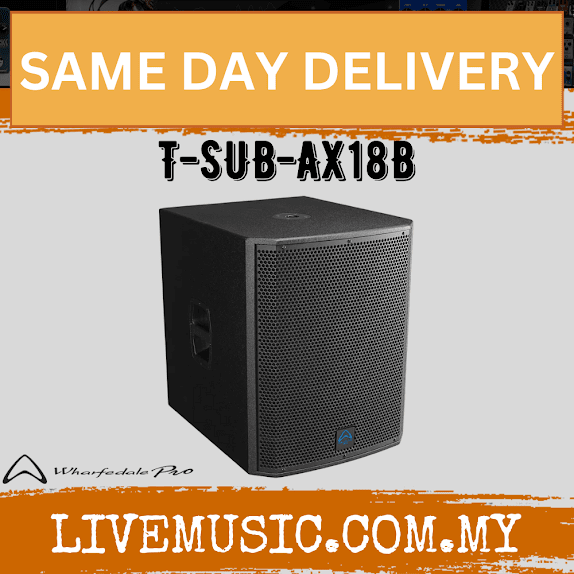 WHARFEDALE PRO T-SUB-AX18B Series 900 Watts RMS 18" Active Subwoofer (TSUBAX18B/T SUB AX18B)