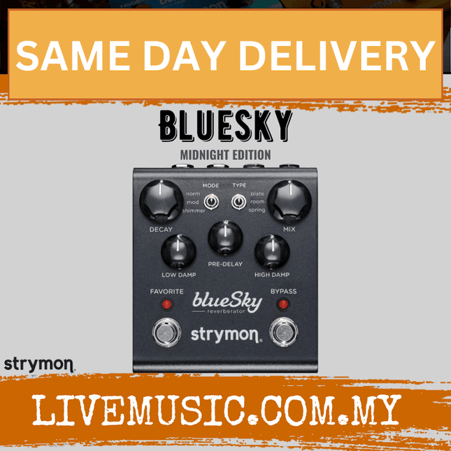Strymon BlueSky Reverb Guitar Effects Pedal, Midnight Edition