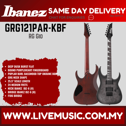 Ibanez GRG121PAR GIO Series Electric Guitar - Deep Dusk Burst Flat ( GRG121PAR KBF/ GRG121PARKBF )